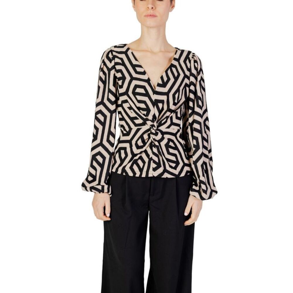 Jacqueline De Yong Beige Polyester Women's Blouse